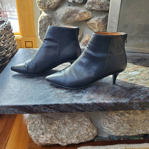14th & Union Black Faux Leather Ankle Booties Size 6.5M - Picture 4 of 16